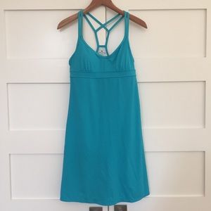 Athleta Turquoise Cross-Strap Dress